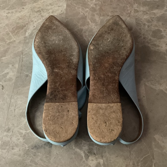 Tabitha Simmons Blue Slingback Bow Flats Sz. 39 (US 9) - Picture 9 of 11
